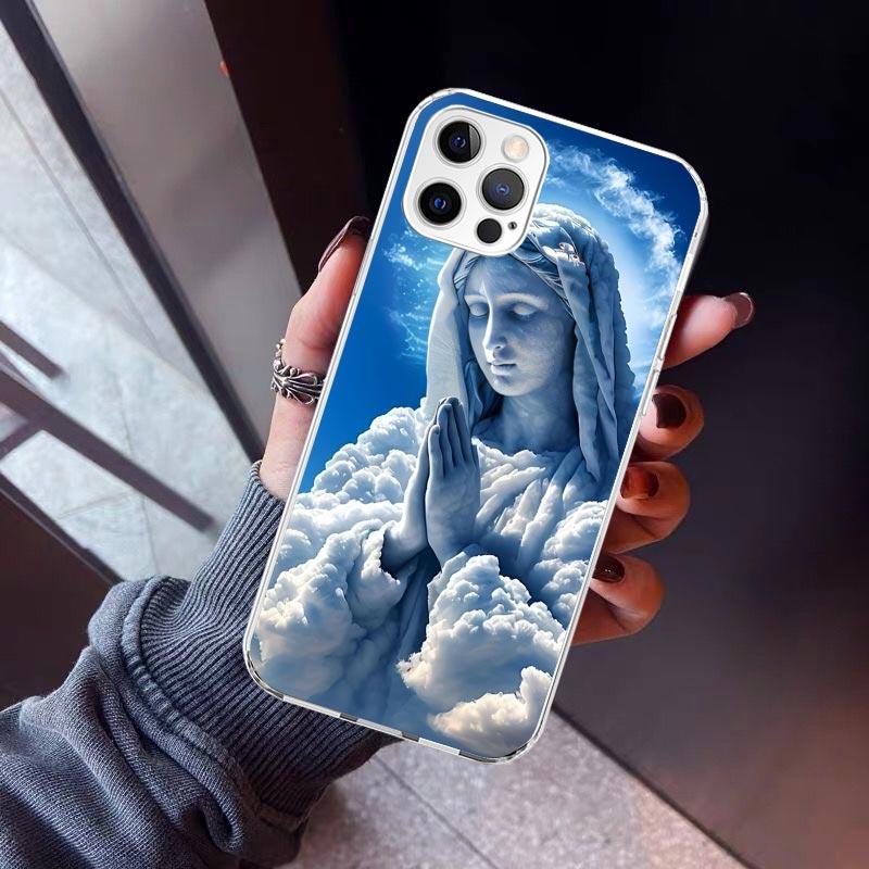 Virgin De Guadalupe Virgen Mary Phone Case For iPhone 17 Air 11 13 Mini 14 15 Plus 16 12 Pro Max 16E SE 7 8 Pattern Soft TPU Bac