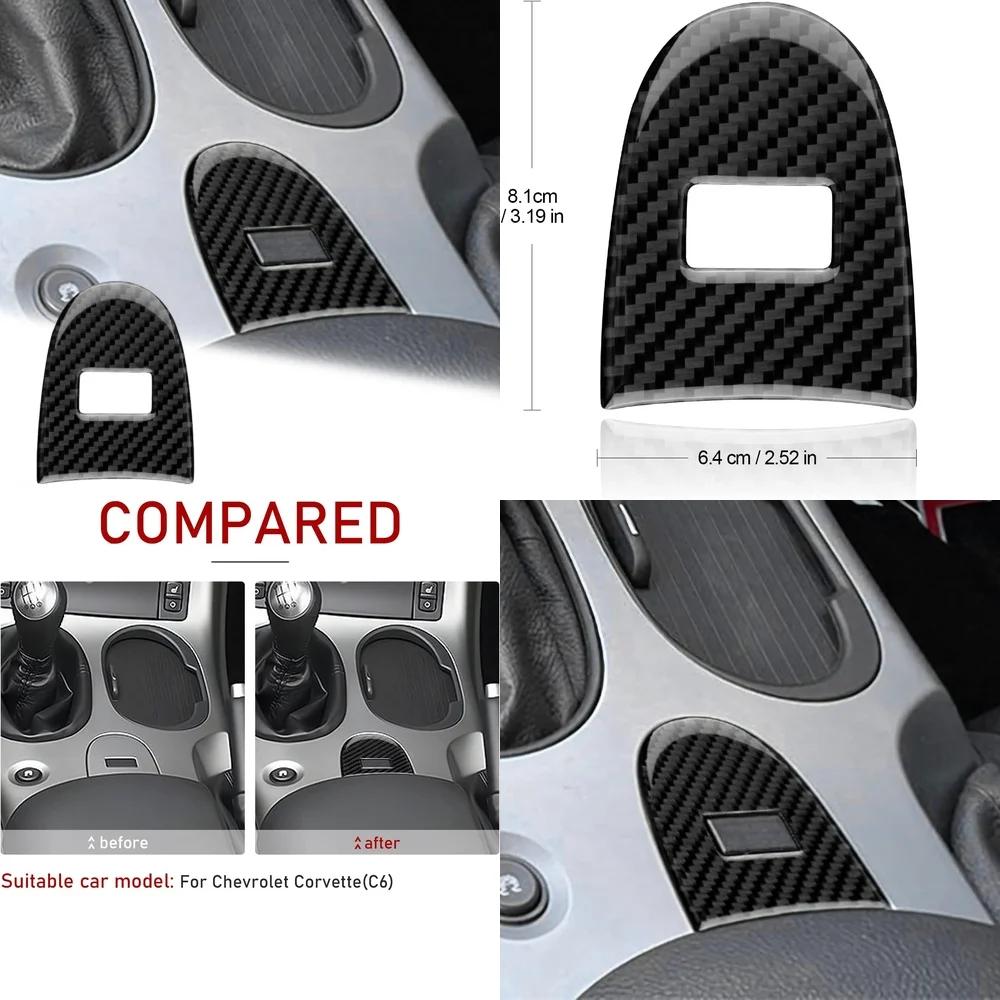 Schaltpanel-Abdeckung Zierleiste für Chevrolet Corvette C6 2005-2007 Innenraumzubehör Carbonfaser-Stil