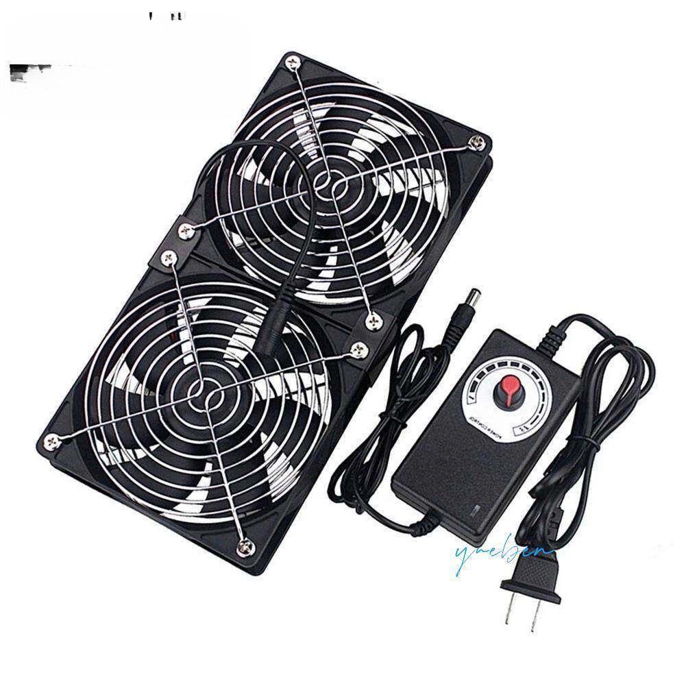 12CM Verstellbarer Geschwindigkeits-Bürstenloser Kühlventilator für Computer, Schrank oder Haustierbelüftung. Geräuschloser Betrieb.