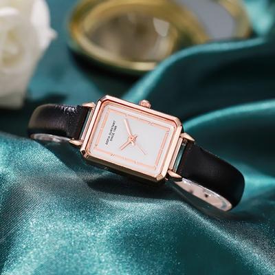 Dames quartz horloge vierkante wijzerplaat kunstleer verstelbare band geen vertraging tijdcontrole hoge nauwkeurigheid polshorloge zakelijk woon-werkverkeer uurwerk