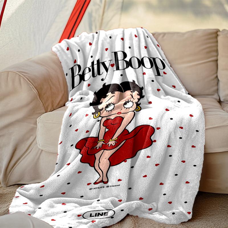 Betty Boop Blanket Lightweight Print Throw Blanket For Couch, Bed, Car, A Heartfelt Gift for Your Family and Friends