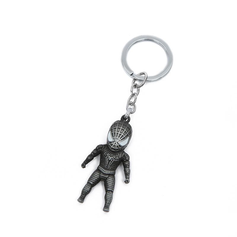 New Avengers Cartoon Spider Man Iron Man Metal Keychain Doll Keyring Bags Accessories Car Key Chain Kids Birthday Gift