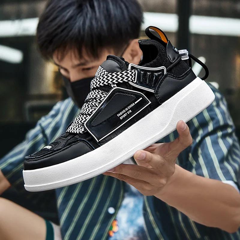 

Новая мужская удобная модная обувь для скейтбординга, модная и универсальная, легкая и дышащая, мужская повседневная спортивная обувь 45 чёрный