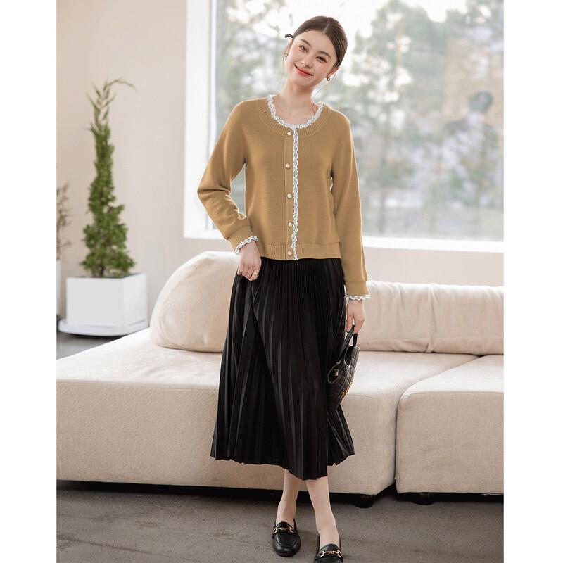 MOKANA Women's Long-Sleeve Casual Midi Dress