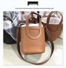 Luxury Women's Cowhide Basket Bucket Bag