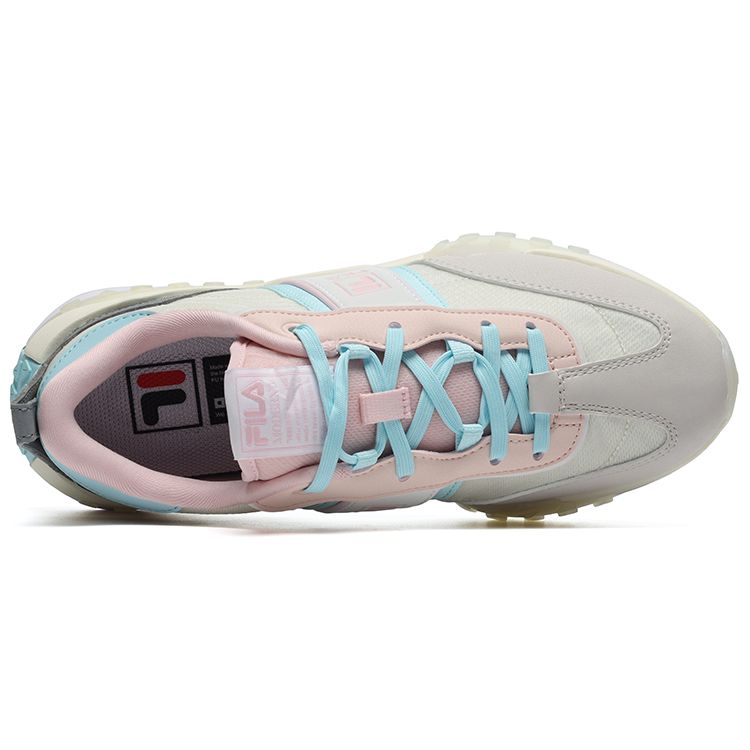 FILA Brick Retro Sports Low-Top Lifestyle Shoes Women sneaker Gray Blue Pink F12W231125FSB