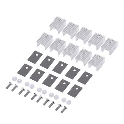TO-220 Aluminum Heat Sink Kits Triode Heatsink Radiator Black Anodized