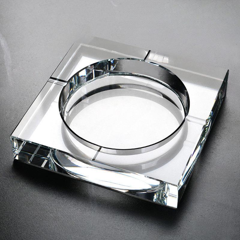 Creative Luxury Crystal Glass Ashtray for Home, Bar, or Hotel