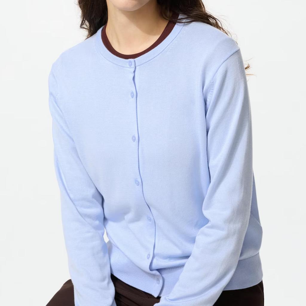 UNIQLO SS26 Solid Soft Button Closure Knit Sweater Women tops 482977-60