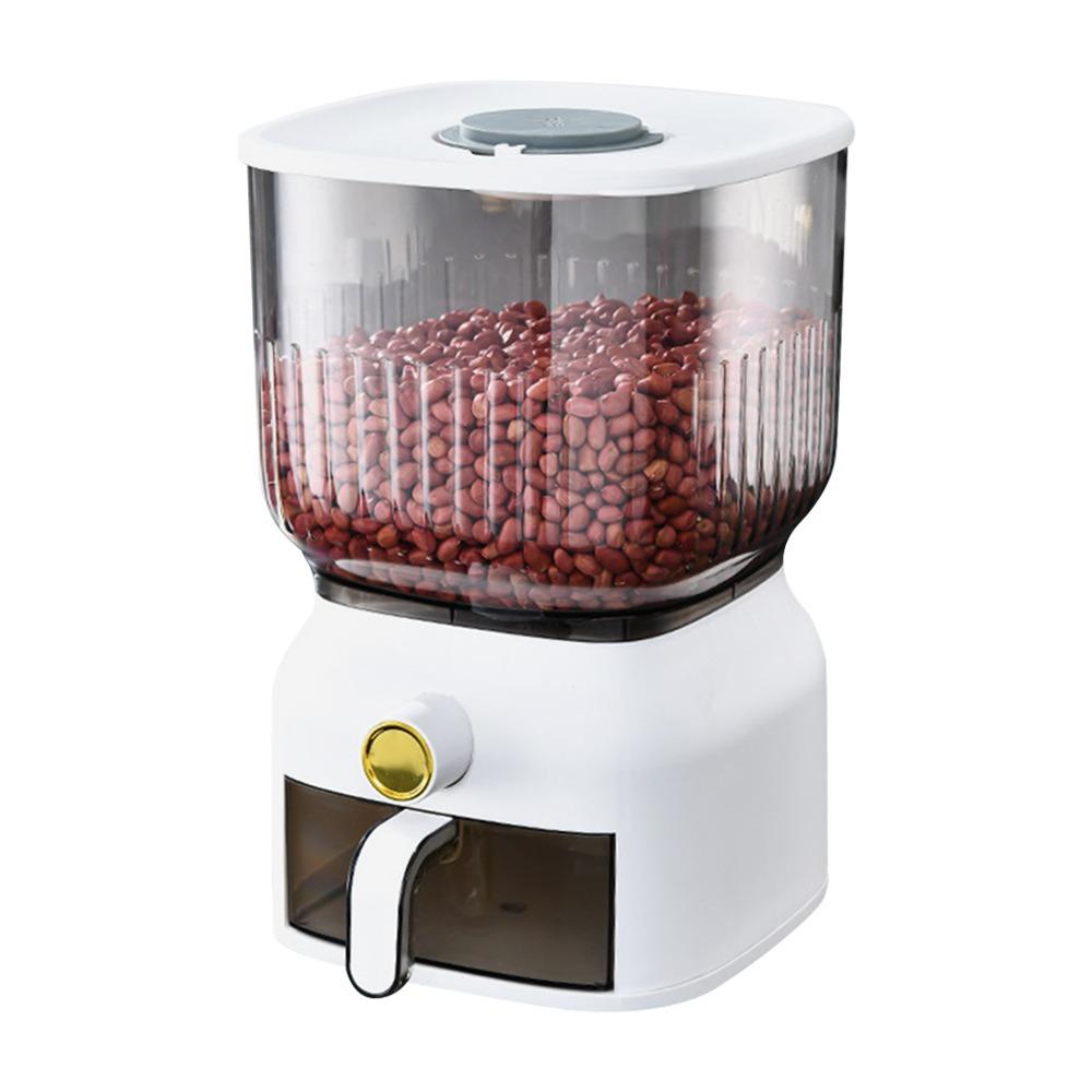 

Moisture-Proof Cereal Dispenser Round/Square Grain Bin Container Kitchen Rice Bucket Kitchen Use Square