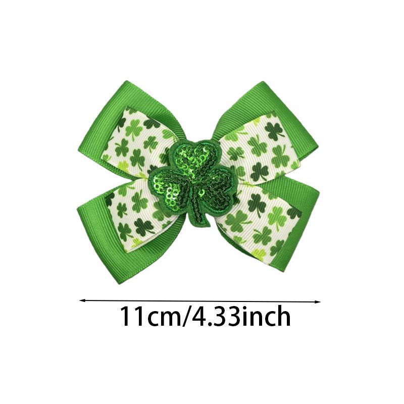 St. Spinka do włosów z koniczynką na Dzień Świętego Patryka dla dzieci - Szczęśliwy dodatek do włosów w kształcie koniczyny