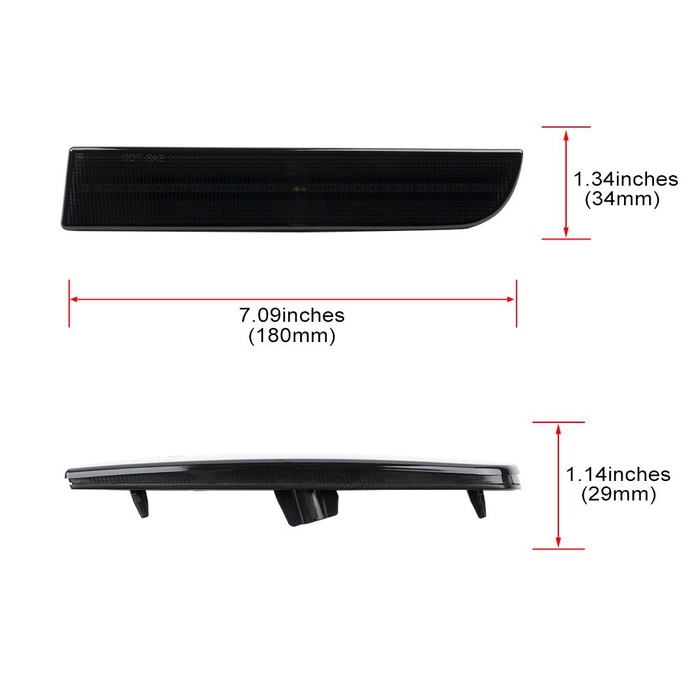 Reflector de bara spate cu LED afumat pentru Mitsubishi Lancer Evo Outlander Sport RVR ASX Evolution X Lampa de oprire a franei din spate