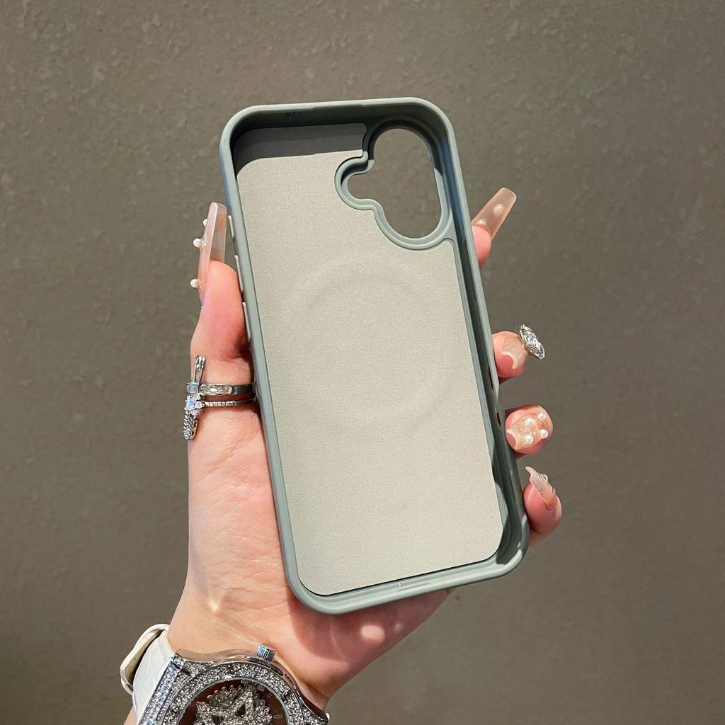 Suitable for Apple 16ProMax Fine Ring Magnetic Phone Case, IPhone15 Matte High-end Feel 14 Anti-drop Protective Case
