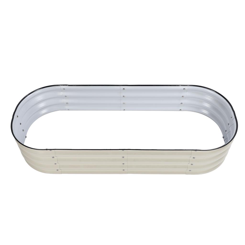 Raised Garden Bed Steel   Outdoor Planter Box with Open Bottom for Vegetables Fruits Flowers