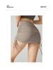 2025 Spicy Girl Style High-Waist Pleated Skirt Yoga Pants with Hip-Lifting Drawstring for Fitness
