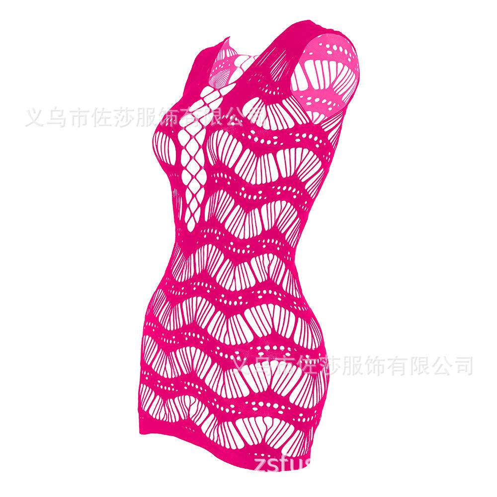 Sex Underwear Black Silk Suspenders Stockings Transparent Hollow Pajamas One-piece Socks Mesh Clothes Open Net Skirt
