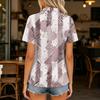 Women Casual Polo Shirt Short Sleeve Loose Fit Button Up Neck Lightweight Comfortable Top for Everyday Wear