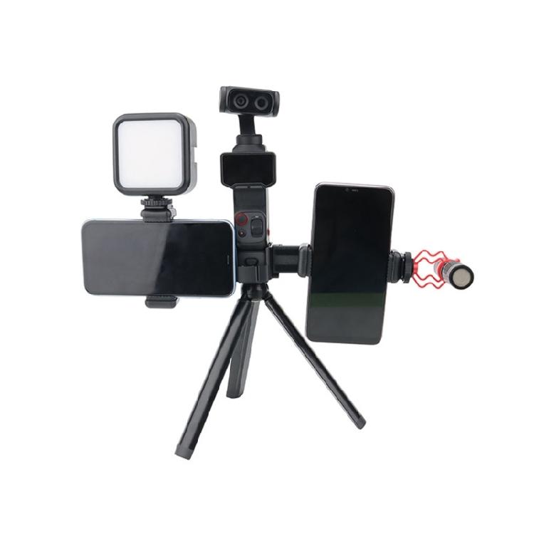 Expandable Phone Recording Mount Kit for 2.36-3.94Inch Double Phone Live Streaming,Support Bracket for Creators Workflows