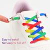 NEW Colourful Elastic Laces Sneakers Lock No Tie Shoelaces Kids Adult 8mm Wide Flat Shoelace Without Ties Shoes Accessories