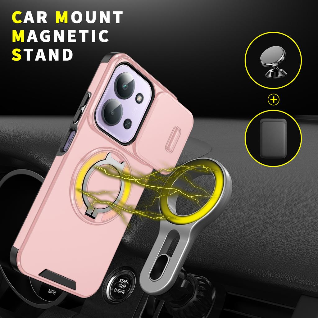 Voor Redmi 15C A5 171mm 173mm 360 Graden Roterende Magnetische Beugel Voor Redmi 15 5G 169mm Met Camera Bescherming Telefoonhoes