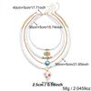 4er Set Glücksbringer Blaue Böse Auge Anhänger Halsketten für Damen Bohemian Bunte Herz Mehrschichtige Perlen Halsketten Gestapelter Schmuck