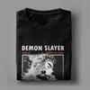 Koszulka Demon Slayer Lato Rengoku kyojuro Hipsterskie Koszulki Mężczyzna Bawełna Okrągły Dekolt Oversize Ubrania Krótki Rękaw Podstawowa Koszulka
