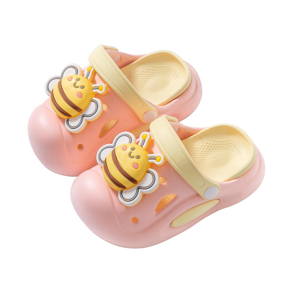 Cartoon children's slippers non-slip cute summer cool slippers home two-color bee garden shoes soft-soled home slippers