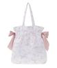 Maison De FLEUR Ribbon Pattern Double Ribbon Tote Bag, Pink, Size F, 08001132400