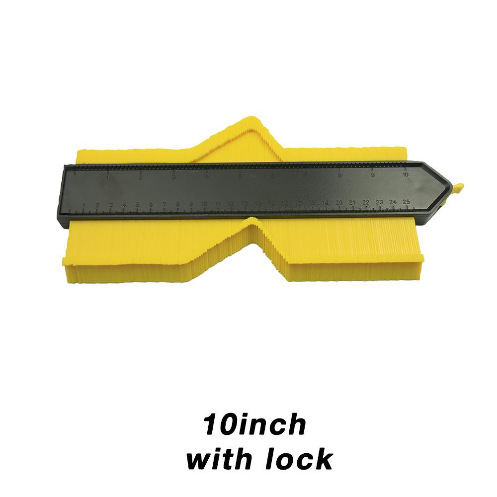 10-Inch Contour Gauge: Arc Ruler & Angle Finder for Woodworking & Curve Profiling