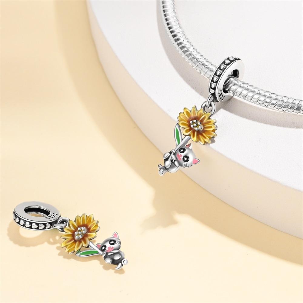 Originalcopper Charms Luxury Cat Beads Fit Bracelet Diy Women Making Delicate Gift