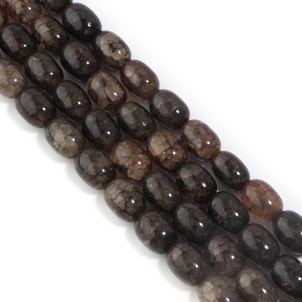 

28pcs/lot 10x14mm Colorful Glass Beads Barrel Shape Loose Spacer Beads For Jewelry Making DIY Bracelet Necklace Accessories коричневый