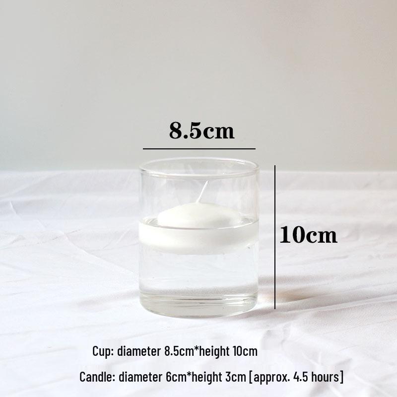 Glass Candle Holders for European Romantic Dinner, Wedding, Birthday, or Hotel Events - Floating Water Candles Included