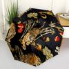 1pc Tiger Floral Automatic Folding Umbrella - 8-Rib Automatic Open/Close, Portable Collapsible Compact Umbrella yy251218043