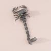 Rhinestone Scorpion Chain Ring Black Irregular Ring Rock Vintage Gold Ring  Girls