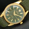 REFURBISHED VINTAGE HAND-WINDING SWISS MENS GREEN COLOR DIAL WATCH A707402-1