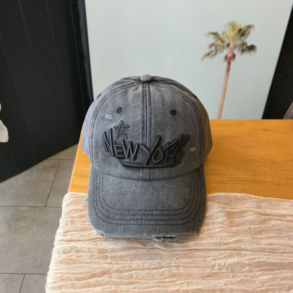 Cotton Baseball Cap For Men And Women With Embroidered Letter Design Sun Protection Casual Style