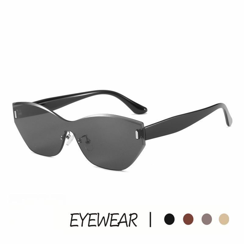 

Fashion Cat Eye Sunglasses Men s Sun Glasses Rimless UV Protection Sunglasses Men Outdoor Travelling Sun Glasses for Women UV400