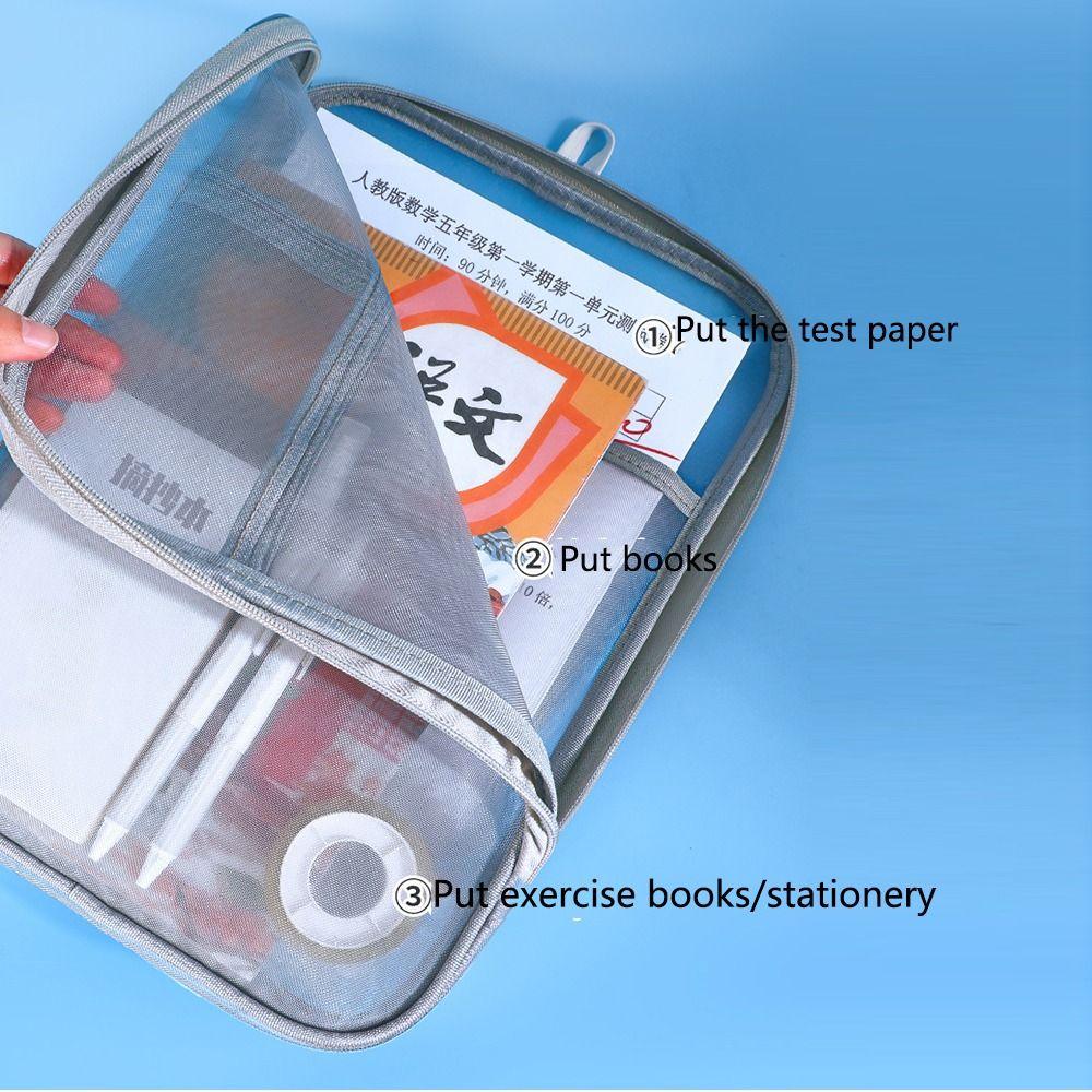 Portable Document Organizer Thickened File Pockets Convenient Transparent File Holder  Travel