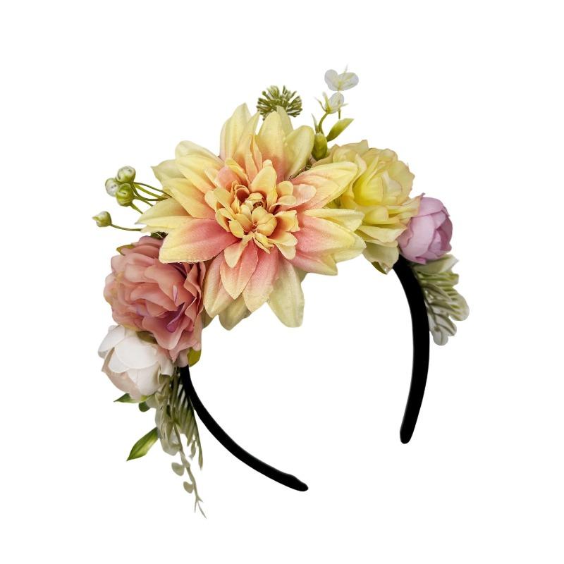 Neuer künstlicher Blumenkranz Mori Foto Urlaubs Kopfschmuck Hochzeit Festival Braut Brautjungfer Foto Haarschmuck