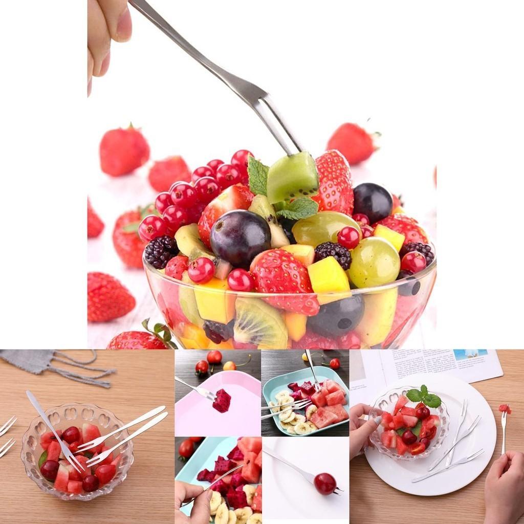 Stainless Steel West Tableware Fruit Forks Elegant Small Sized Snack Cake Dessert Utensils