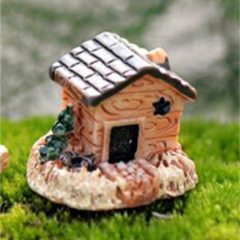 Mini Craft Castle Small House Fairy Garden Miniatures Terrarium Figurines DIY Crafts Ornament Micro Landscape Home Decoration