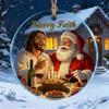 Weihnachtsschmuck Acryl Santa Cheers Weihnachtsbaum Hängeornament für Innen Außen Fenster Wand Heim Party Feiertagsdeko