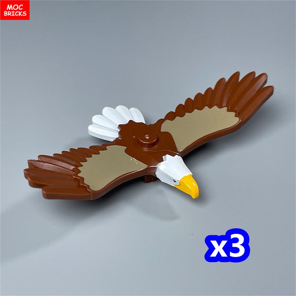 MOC Bricks Jungle Underbrush Forest Animal Monkey Goat Giraffe Bird Night Owl Accessories Building Blocks Friend Toys Gifts