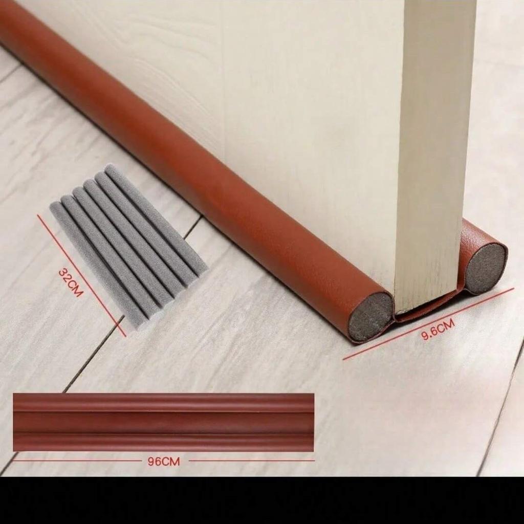 1x Windproof Seal Strip Draught Excluder Stopper Door Bottom Guard Double Protector Doorstop Dustproof Blocker Sealer Soundproof