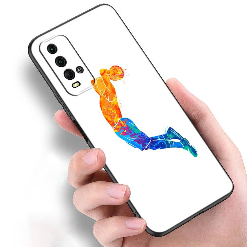 Coș de baschet dunk husă din silicon pentru telefon pentru Xiaomi Redmi Note 11 10 9 8 Pro 11T 10T 10S 9S 8T 9 9A 9C 9T Husă moale neagră