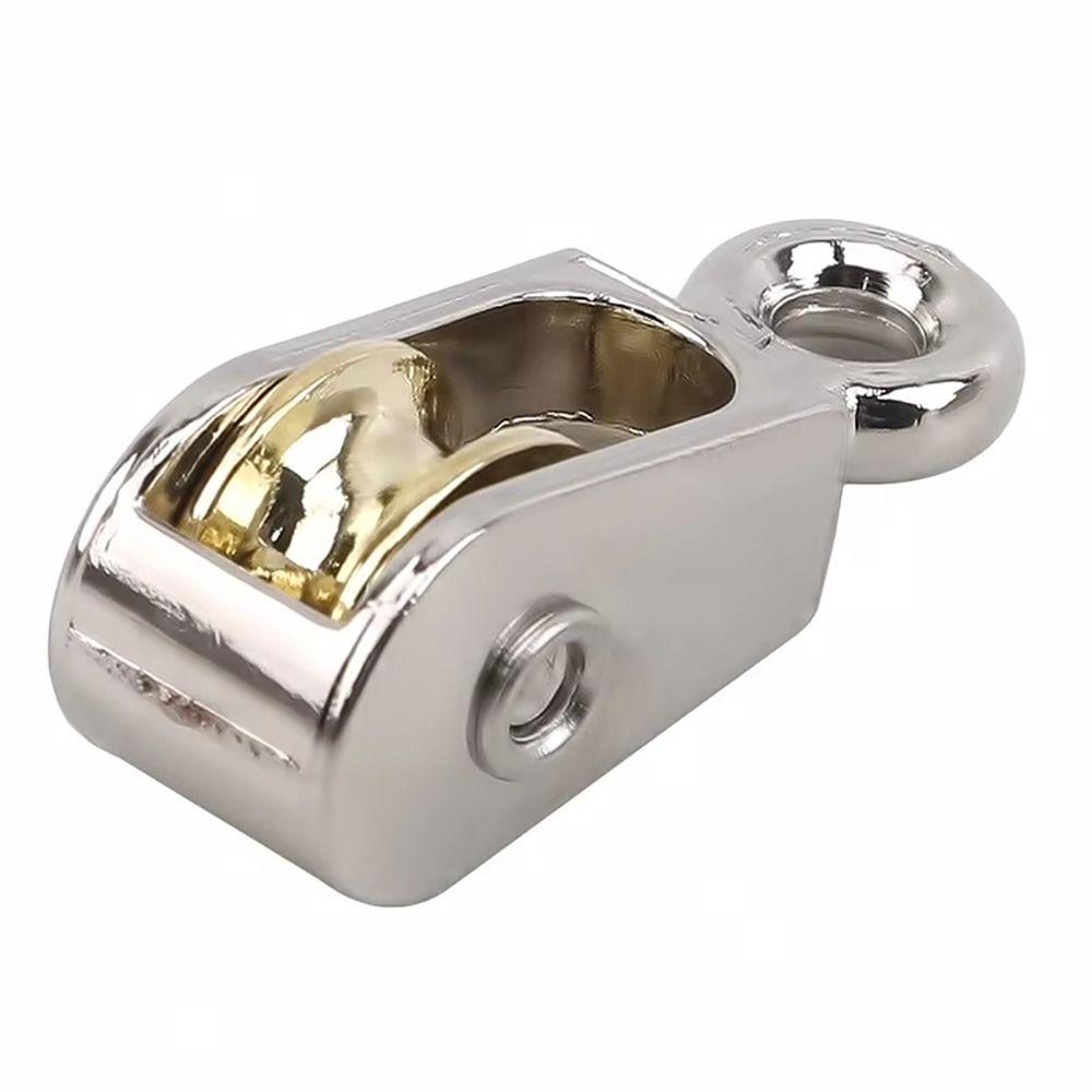 

1Pcs Durable 36/52/75mm Fixed Pulley Mini Zinc Alloy Messenger Pulley Single/Double Wheels Metal Sheave Tackle Lifting 36mm Single