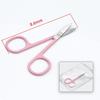 Stainless Steel Multi-Color Curved Tip Eyebrow and Eyelash Trimmer Scissors