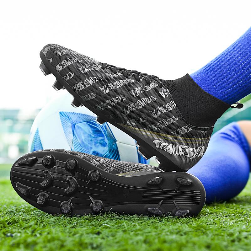31-48 Dětské fotbalové boty Vysoké pánské sportovní kopačky s dlouhými nehty Velké sportovní kopačky pro mládež