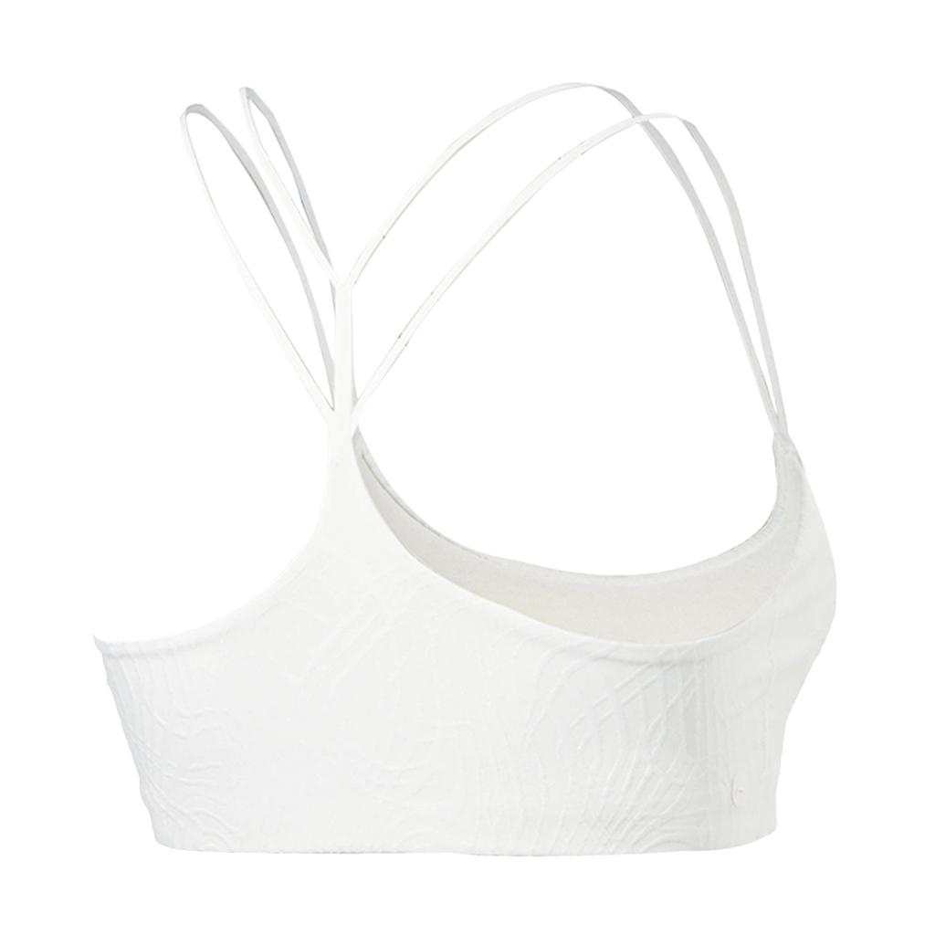 Li-Ning Fitness Series Solid Color Low Support Sports Bra Women Underwear White AUBU018-5