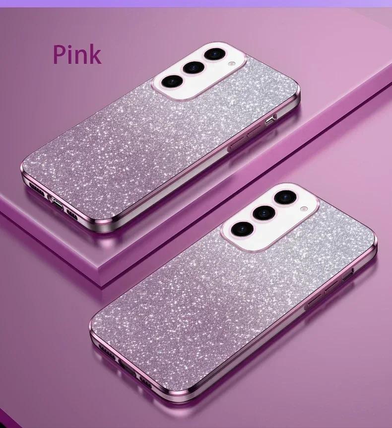 

Glitter Plating Case for Samsung A56 36 26 16 06 55 35 25 15 05/S 73 72 71 54 53 52 51 34 33 32 Soft Silicone Ring Holder Cover For A56 5G